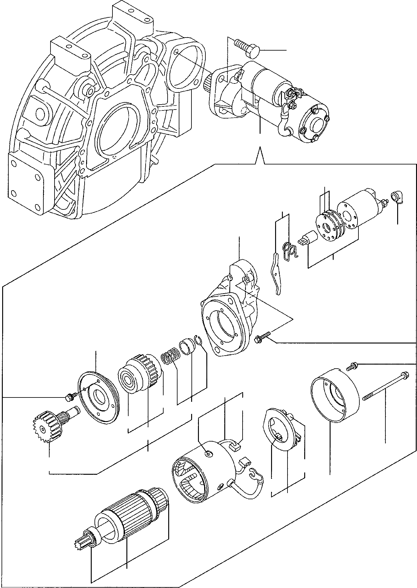 Схема запчастей Komatsu PW110R-1 - СТАРТЕР ДВИГАТЕЛЬ