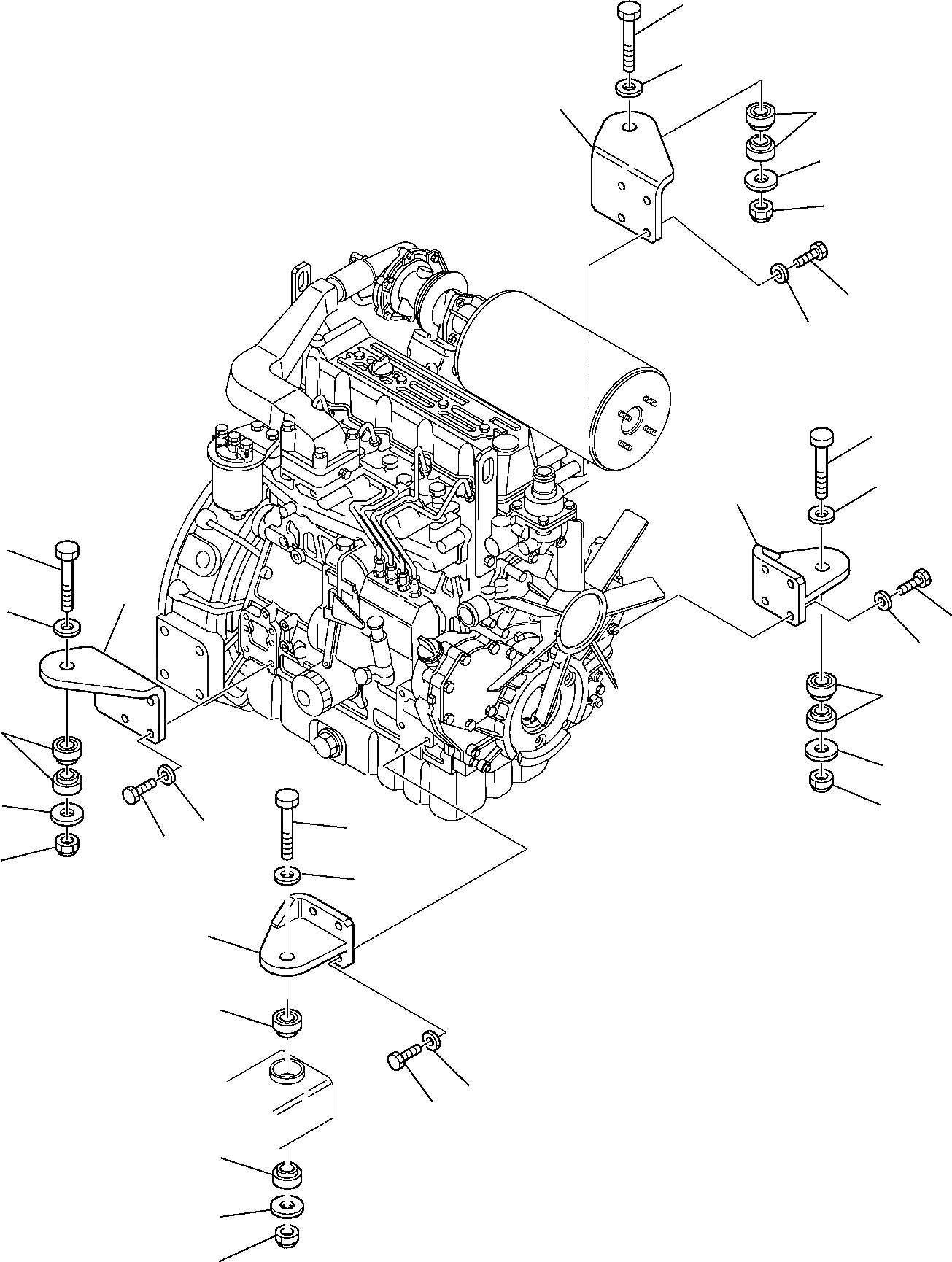 Схема запчастей Komatsu PW110R-1 - КРЕПЛЕНИЕ ДВИГАТЕЛЯ КОМПОНЕНТЫ ДВИГАТЕЛЯ И ЭЛЕКТРИКА