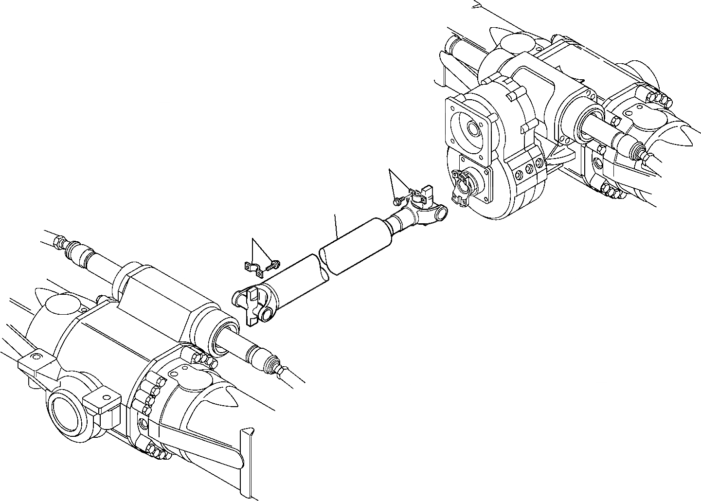 Схема запчастей Komatsu PW110R-1 - КАРДАНН. ВАЛ ХОДОВАЯ