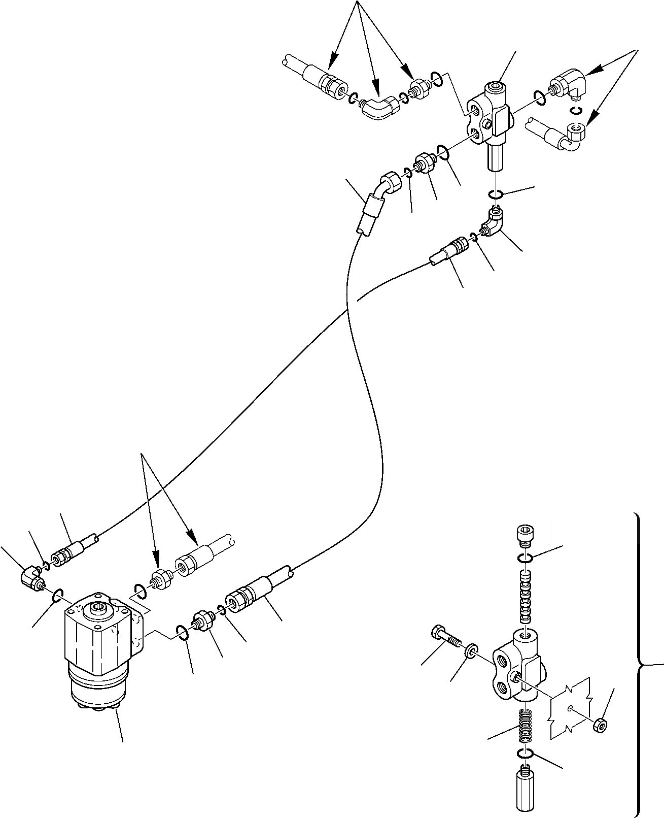 Схема запчастей Komatsu PW110R-1 - ГИДРОЛИНИЯ (РУЛЕВ. УПРАВЛЕНИЕ ЛИНИЯ) (/) УПРАВЛ-Е РАБОЧИМ ОБОРУДОВАНИЕМ