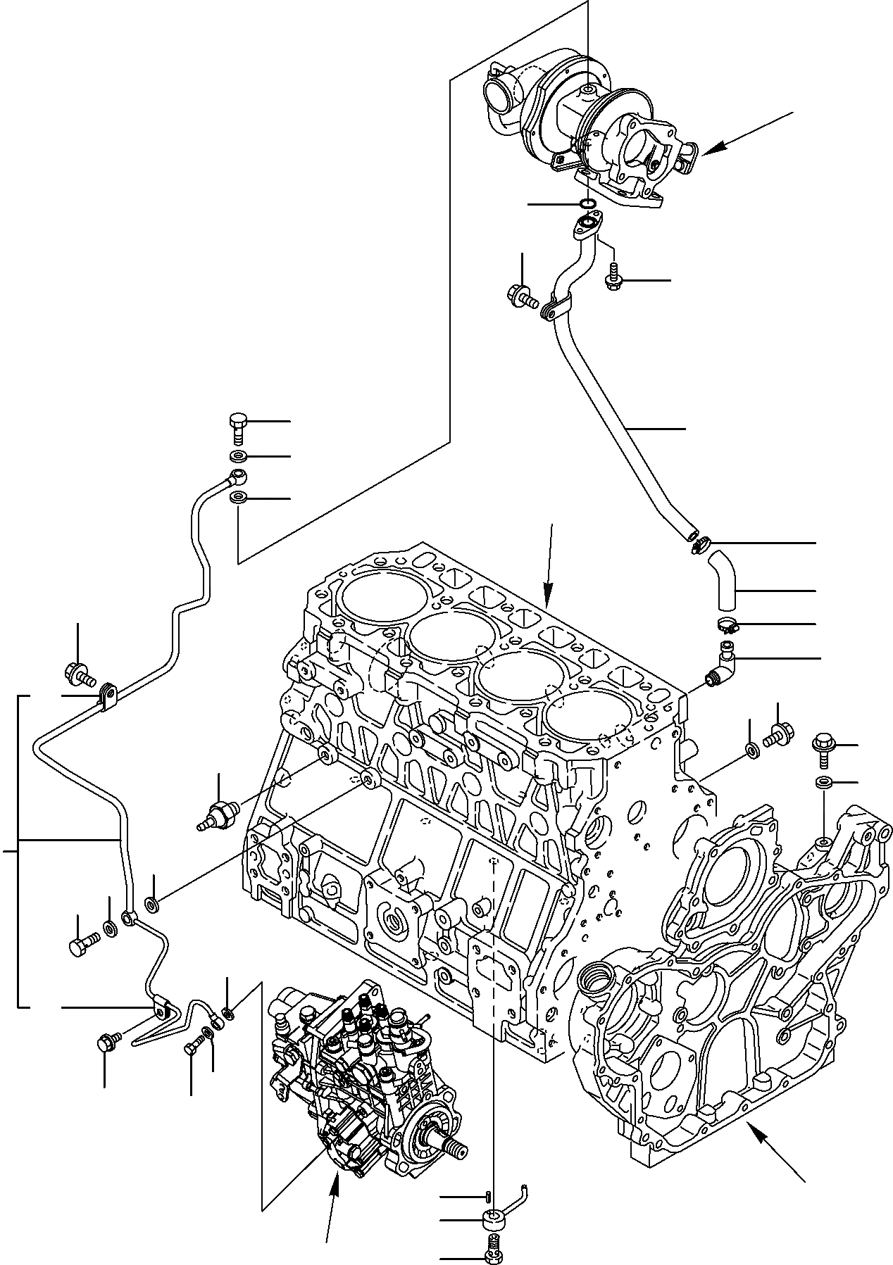 Схема запчастей Komatsu PW110R-1 - СИСТЕМА СМАЗКИ МАСЛ. СИСТЕМА (/) ДВИГАТЕЛЬ