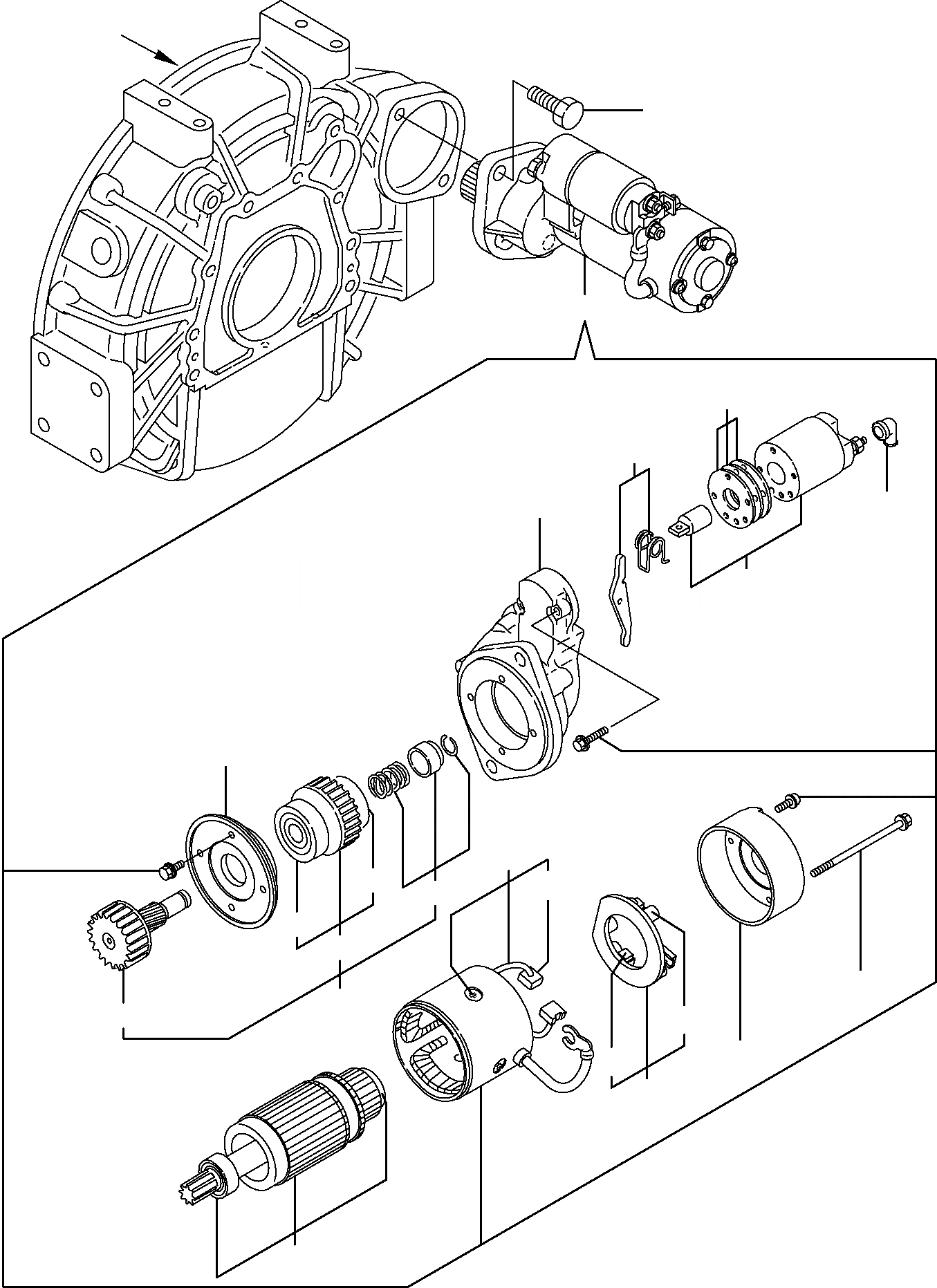 Схема запчастей Komatsu PW110R-1 - СТАРТЕР ДВИГАТЕЛЬ