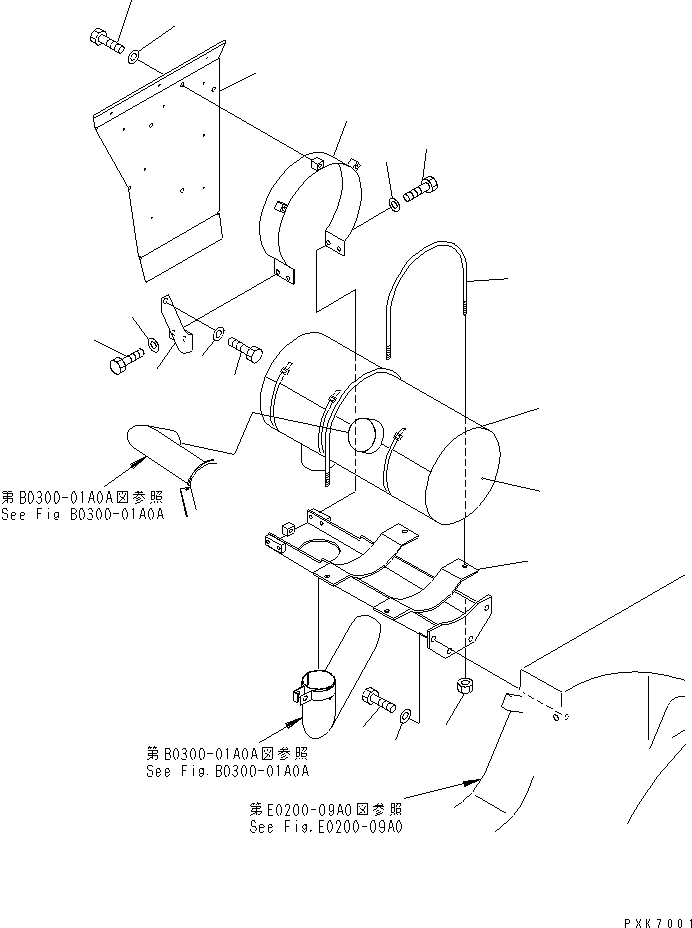 Схема запчастей Komatsu PW128UU-1 - ВЫПУСКН. (КОРПУС)(№-) КОМПОНЕНТЫ ДВИГАТЕЛЯ