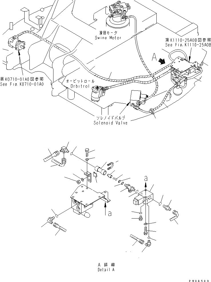 Схема запчастей Komatsu PW128UU-1 - ОСНОВН. КОНСТРУКЦИЯ (НАСОС PPC ЛИНИЯ¤ /)(№-) КАБИНА ОПЕРАТОРА И СИСТЕМА УПРАВЛЕНИЯ