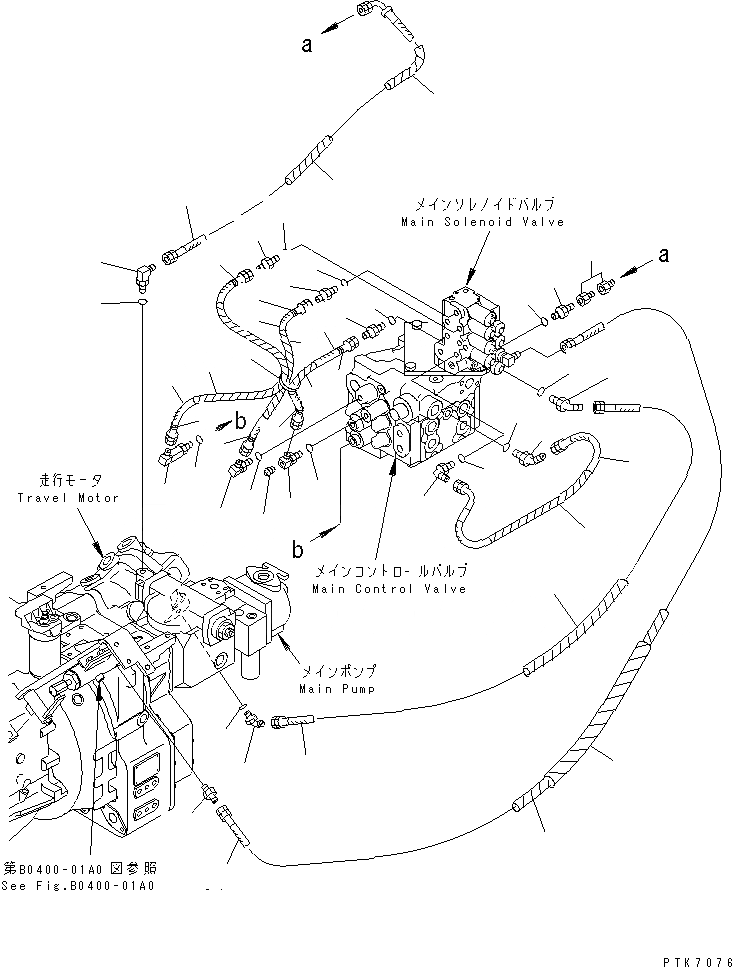 Схема запчастей Komatsu PW128UU-1 - СОЛЕНОИДНЫЙ КЛАПАН¤ НИЖН. (СОЛЕНОИДНЫЙ КЛАПАН ЛИНИЯ¤ /)(№-) НИЖНЯЯ ГИДРОЛИНИЯ И ЛИНИЯ ХОДА
