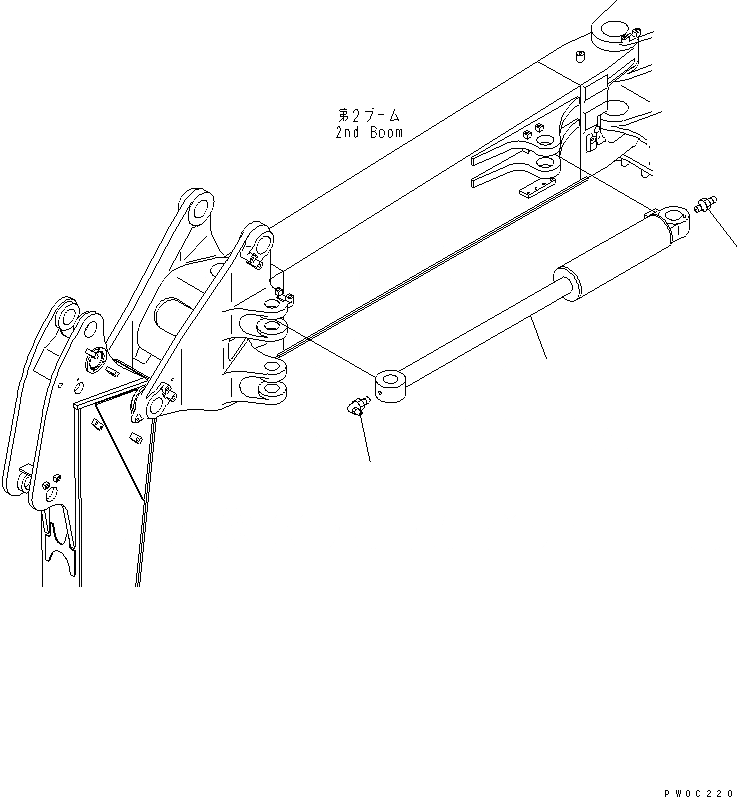 Схема запчастей Komatsu PW128UU-1 - OFFSET ЦИЛИНДР(№-) РАБОЧЕЕ ОБОРУДОВАНИЕ