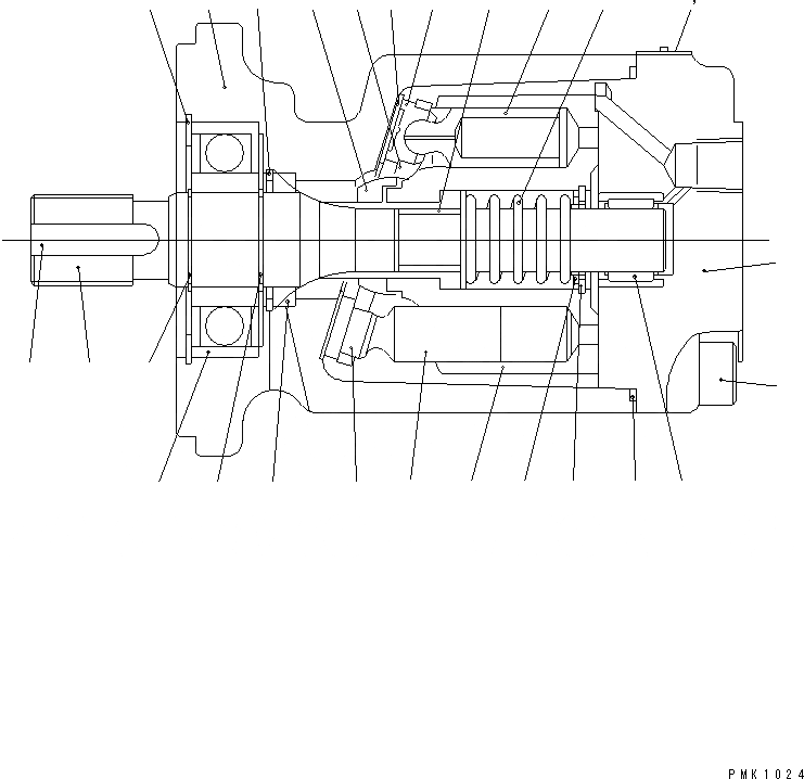 Схема запчастей Komatsu PW128UU-1 - ПОРШЕНЬ НАСОС МОТОР ОСНОВН. КОМПОНЕНТЫ И РЕМКОМПЛЕКТЫ