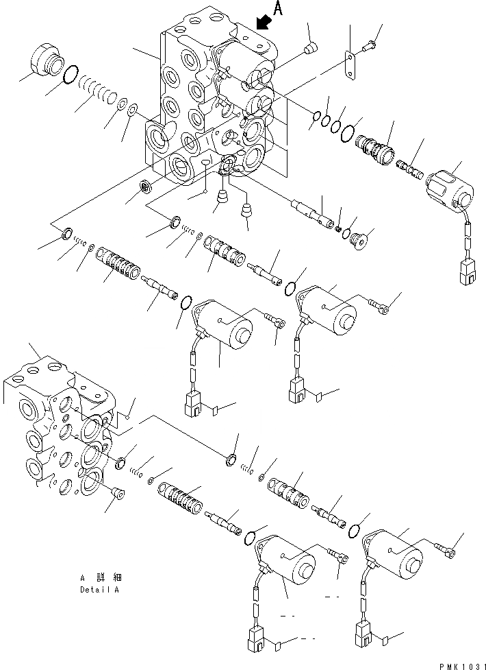 Схема запчастей Komatsu PW128UU-1 - СОЛЕНОИДНЫЙ КЛАПАН (ДЛЯ УПРАВЛ-Е ТОРМОЗОМ) ОСНОВН. КОМПОНЕНТЫ И РЕМКОМПЛЕКТЫ