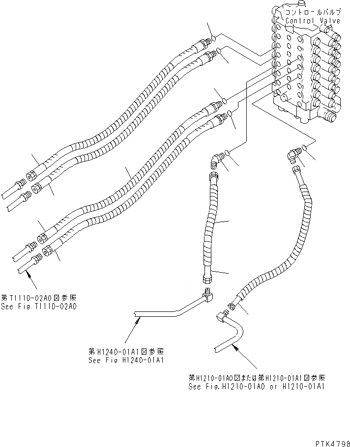 Схема запчастей Komatsu PW130-6K - КЛАПАН ТРУБЫ (СТРЕЛА¤ РУКОЯТЬ И КОВШ) (С РУКОЯТЬ СТОПОРН. КЛАПАН) ГИДРАВЛИКА