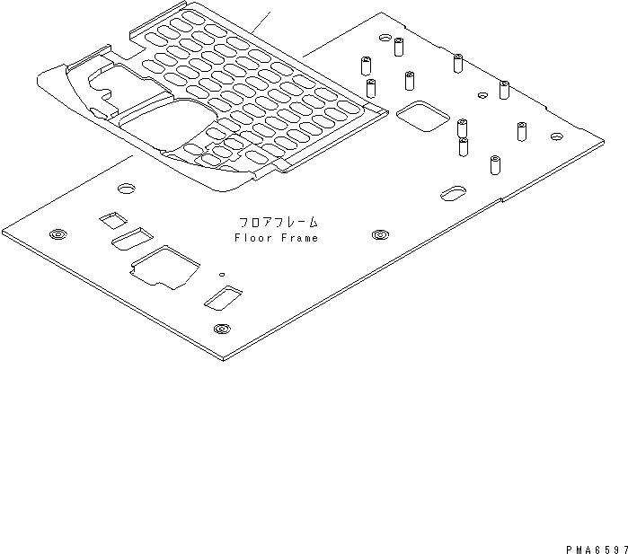 Схема запчастей Komatsu PW130-6K - ПОКРЫТИЕ ПОЛА(ДЛЯ 1-СЕКЦИОНН. СТРЕЛЫ) КАБИНА ОПЕРАТОРА И СИСТЕМА УПРАВЛЕНИЯ