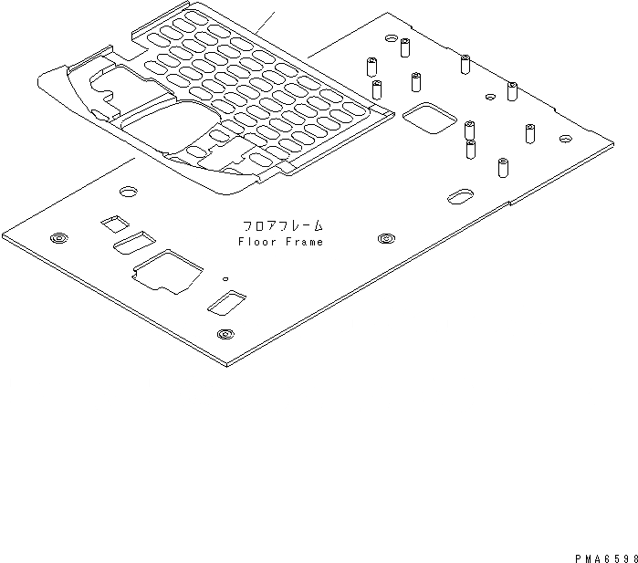 Схема запчастей Komatsu PW130-6K - ПОКРЫТИЕ ПОЛА(С ПЕДАЛЬ УПРАВЛ-Я РАБОЧ. ОБОРУД.) КАБИНА ОПЕРАТОРА И СИСТЕМА УПРАВЛЕНИЯ