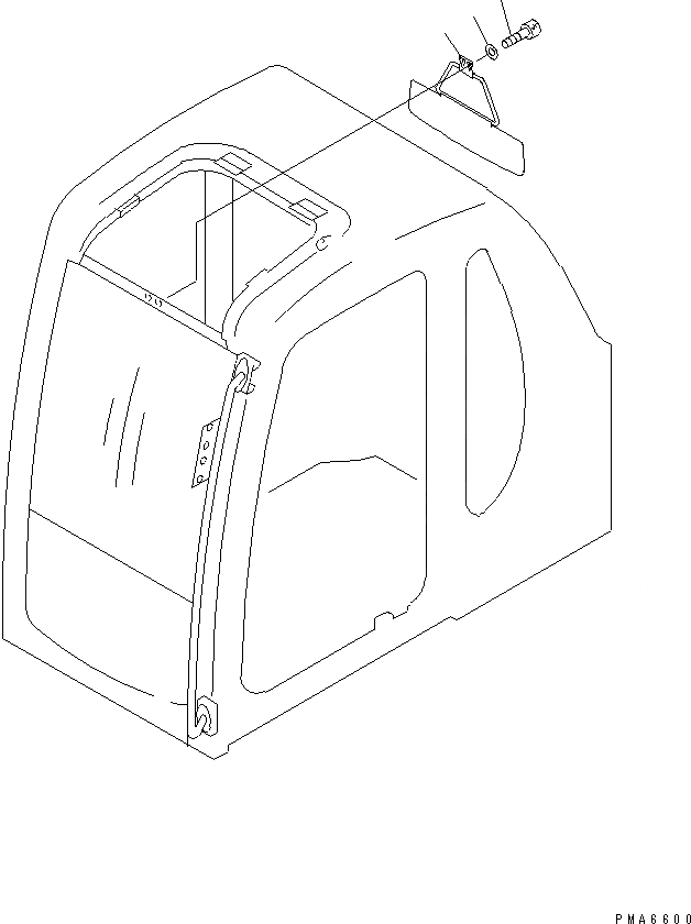 Схема запчастей Komatsu PW130-6K - КОЗЫРЕК ОТ СОЛНЦА. КАБИНА ОПЕРАТОРА И СИСТЕМА УПРАВЛЕНИЯ
