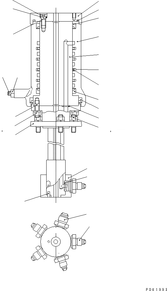 Схема запчастей Komatsu PW130-6K - ПОВОРОТНОЕ СОЕДИНЕНИЕ (/) ПОВОРОТН. КРУГ И КОМПОНЕНТЫ