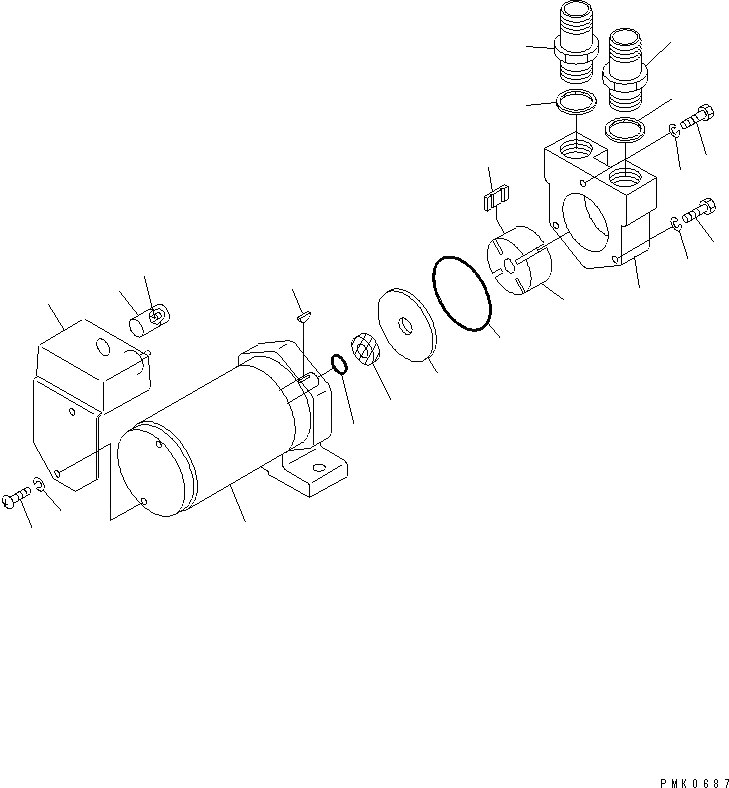 Схема запчастей Komatsu PW130-6K - ЗАПРАВОЧН. НАСОС (ВНУТР. ЧАСТИ) РАЗНОЕ