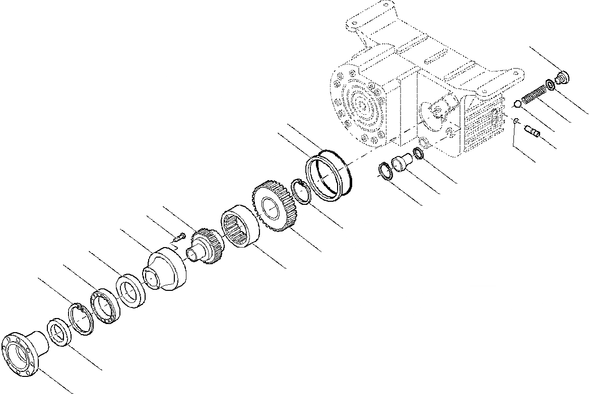 Схема запчастей Komatsu PW130-7K - ТРАНСМИССИЯ (/) НИЖНЯЯ ГИДРОЛИНИЯ И ЛИНИЯ ХОДА