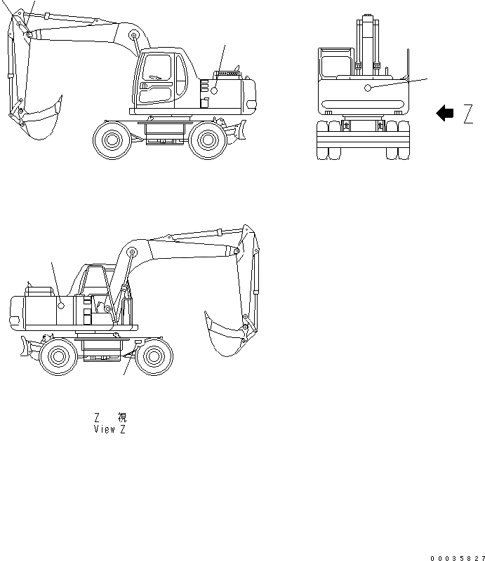 Схема запчастей Komatsu PW130-7K - ДОПОЛН. ТАБЛИЧКИ (ДЛЯ ГЕРМАН.) МАРКИРОВКА