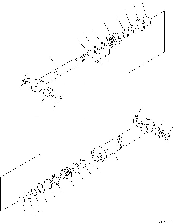 Схема запчастей Komatsu PW130-7K - СТРЕЛА ADJUST ЦИЛИНДР (ВНУТР. ЭЛЕМЕНТЫ) (ДЛЯ 2-СЕКЦИОНН. СТРЕЛЫ) ОСНОВН. КОМПОНЕНТЫ И РЕМКОМПЛЕКТЫ