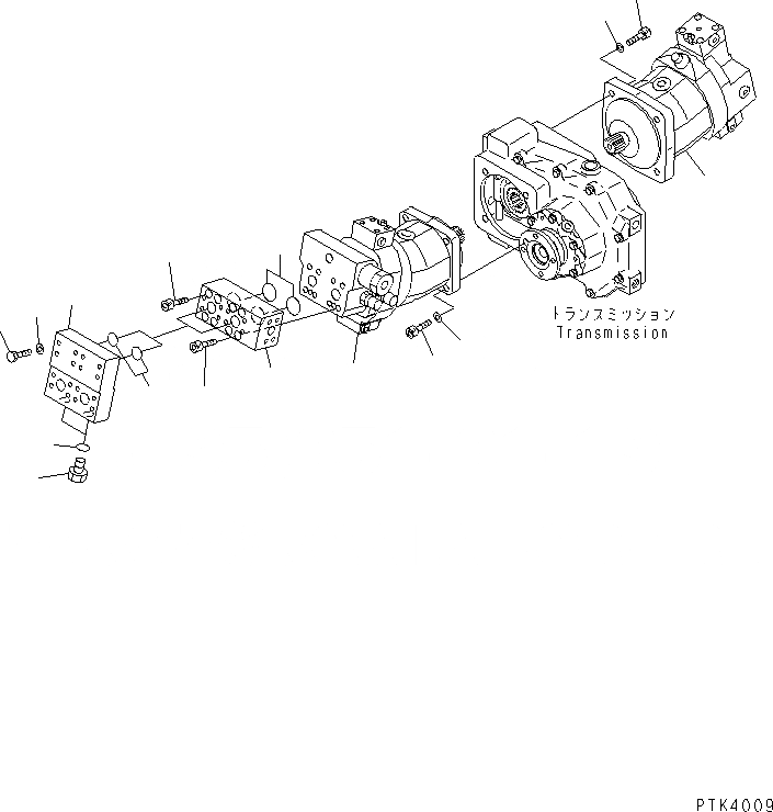 Схема запчастей Komatsu PW130ES-6K - МОТОР ХОДА И ЭЛЕМЕНТЫ КРЕПЛЕНИЯ СИЛОВАЯ ПЕРЕДАЧА