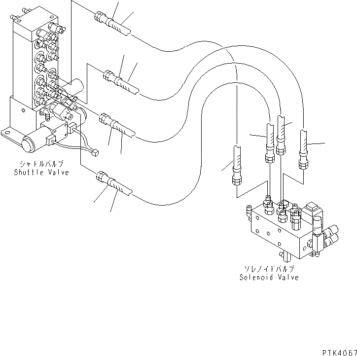 Схема запчастей Komatsu PW130ES-6K - SHUTTLE ЛИНИЯ (ВХОДН. ТРУБЫ)(№K-K999) ГИДРАВЛИКА