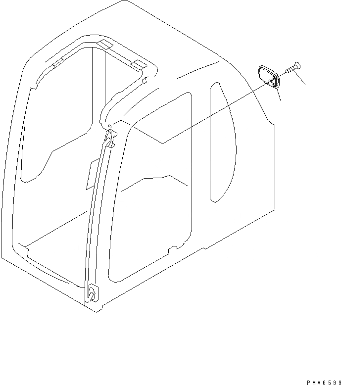 Схема запчастей Komatsu PW130ES-6K - ЗЕРКАЛА ЗАДН. ВИДА(В КАБИНЕ) КАБИНА ОПЕРАТОРА И СИСТЕМА УПРАВЛЕНИЯ