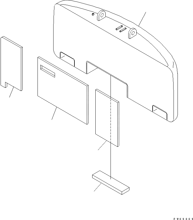 Схема запчастей Komatsu PW130ES-6K - ПРОТИВОВЕС(№K-K) ЧАСТИ КОРПУСА