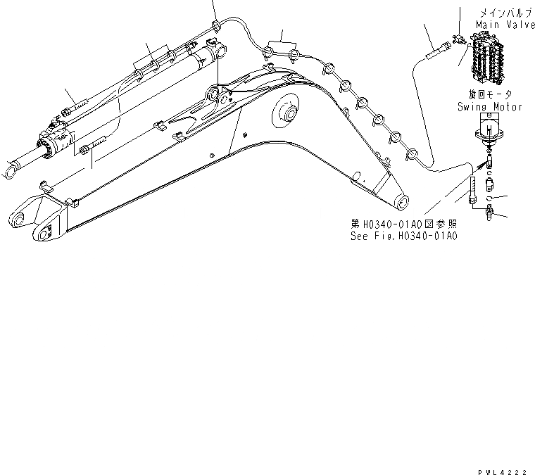 Схема запчастей Komatsu PW130ES-6K - ЦИЛИНДР РУКОЯТИТРУБЫ (С КЛАПАН БЕЗОПАСНОСТИ) РАБОЧЕЕ ОБОРУДОВАНИЕ