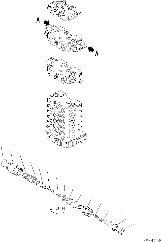 Схема запчастей Komatsu PW130ES-6K - ОСНОВН. КЛАПАН (-АКТУАТОР) (/)(№K-K) ОСНОВН. КОМПОНЕНТЫ И РЕМКОМПЛЕКТЫ