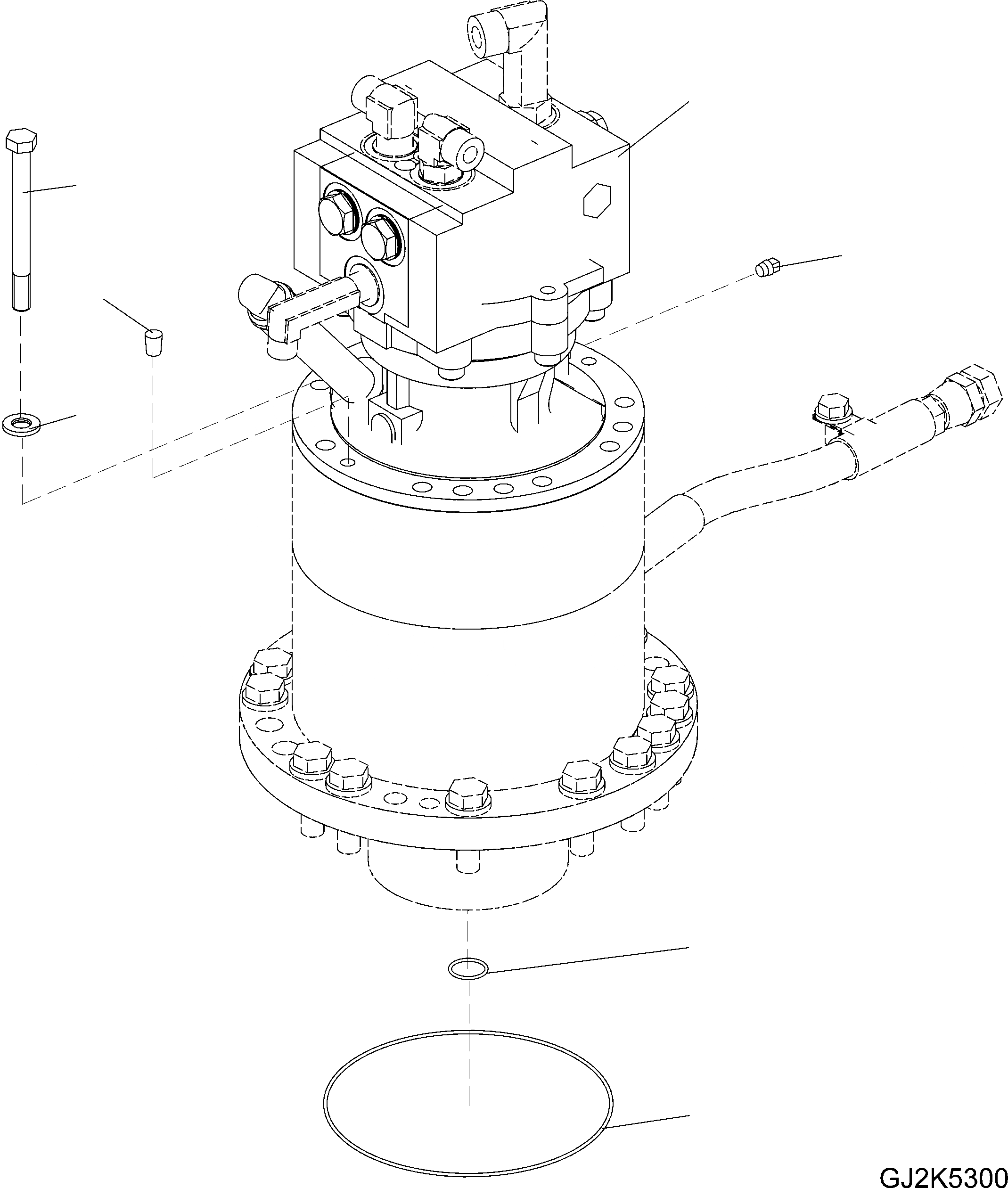 Схема запчастей Komatsu PW140-7 - МОТОР ПОВОРОТА ГРУППА N ПОВОРОТН. КРУГ И КОМПОНЕНТЫ