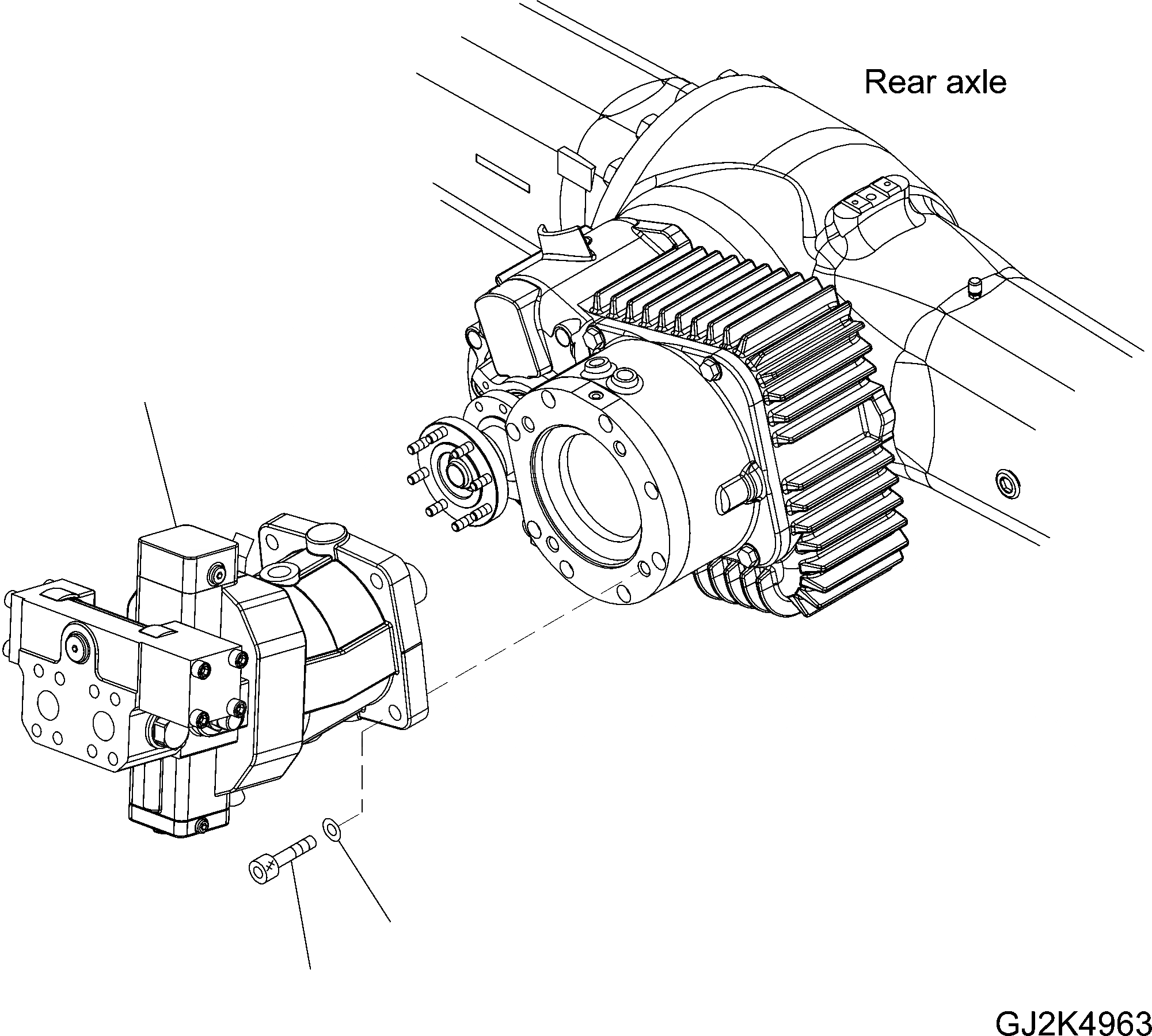 Схема запчастей Komatsu PW140-7 - МОТОР ХОДА  НИЖНЯЯ ГИДРОЛИНИЯ И ЛИНИЯ ХОДА