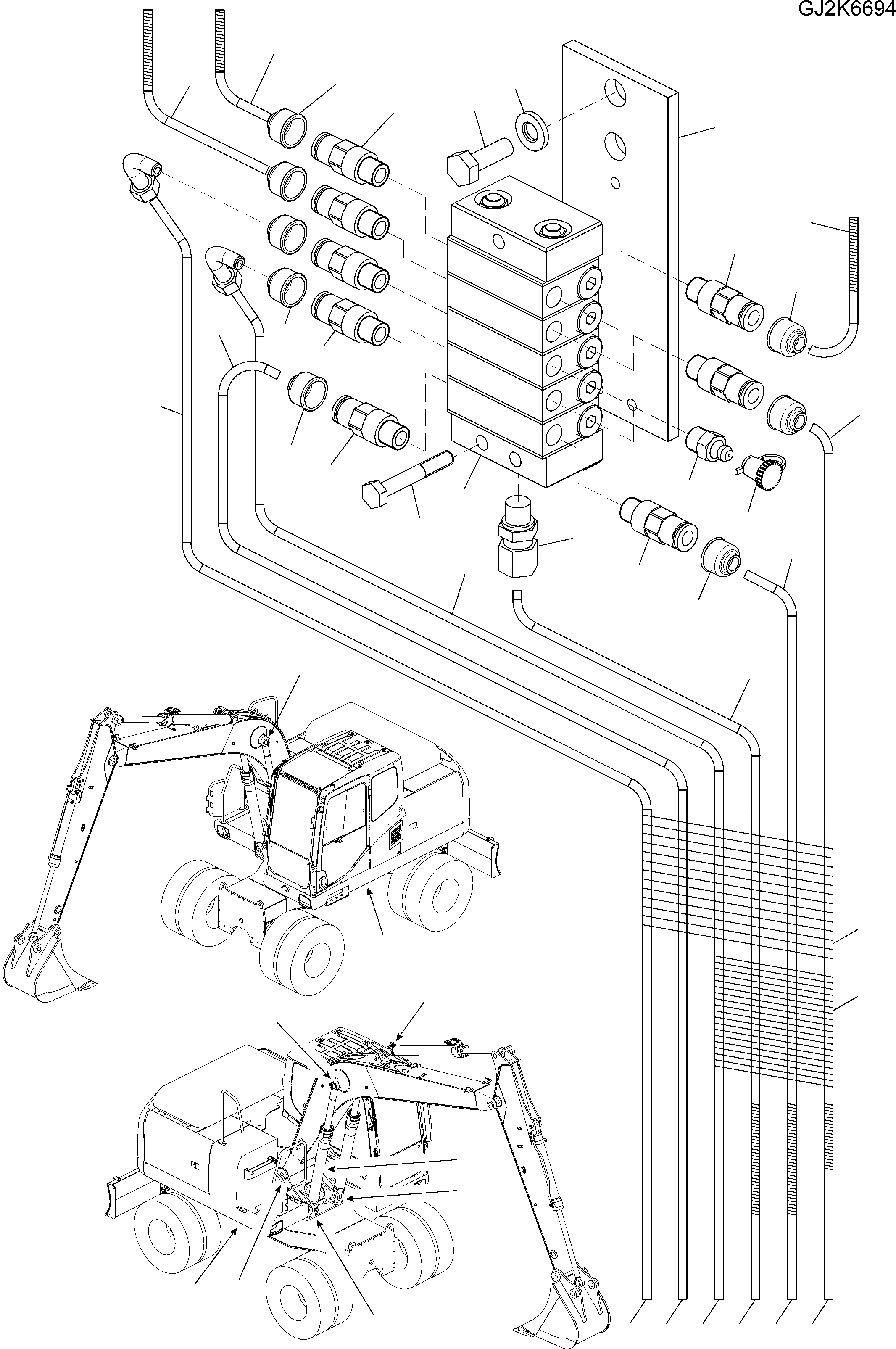 Схема запчастей Komatsu PW140-7 - CENTRAL СМАЗКА (ФИДЕР ONE-ЧАСТИ-СТРЕЛА) W РАЗНОЕ