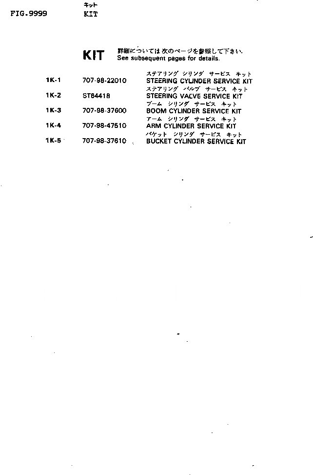 Схема запчастей Komatsu PW150-1 - КОМПЛЕКТ СПЕЦ. APPLICATION ЧАСТИ¤ МАРКИРОВКА¤ ИНСТРУМЕНТ И РЕМКОМПЛЕКТЫ