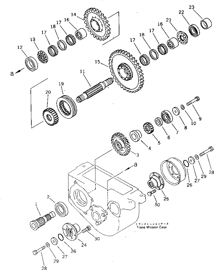 Схема запчастей Komatsu PW150-1 - ТРАНСМИССИЯ (/) ХОД И ТРАНСМИССИЯ