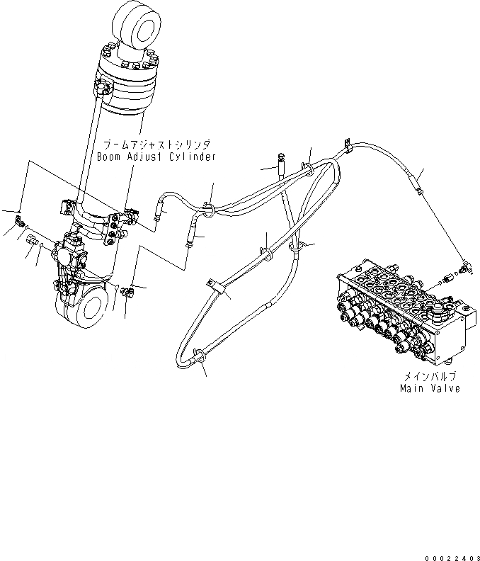 Схема запчастей Komatsu PW160-7K - СТРЕЛА ADJUST ЦИЛИНДР (/) (С КЛАПАН БЕЗОПАСНОСТИ) (ДЛЯ 2-СЕКЦИОНН. СТРЕЛЫ) РАБОЧЕЕ ОБОРУДОВАНИЕ