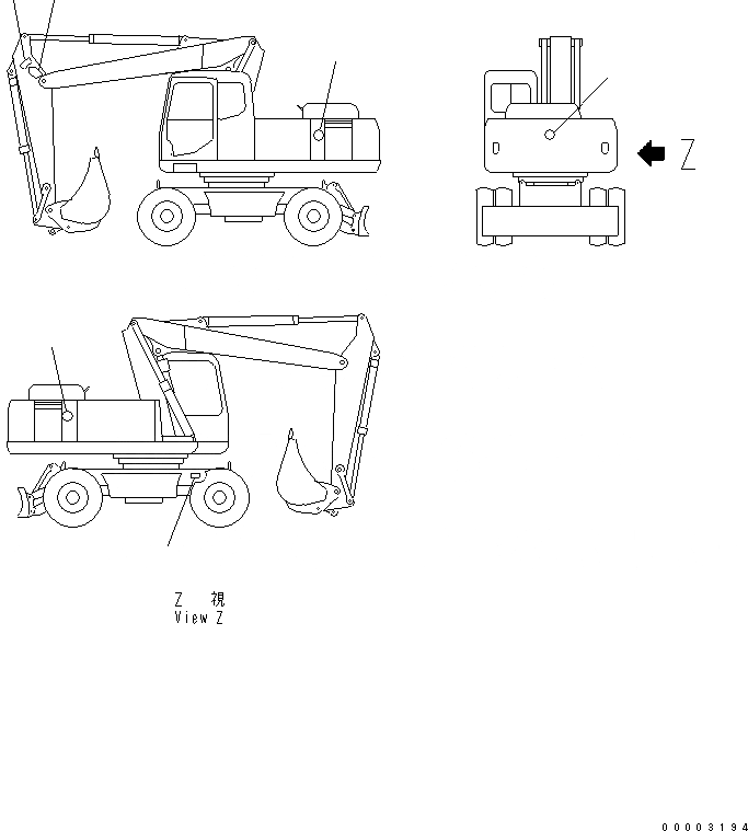 Схема запчастей Komatsu PW160-7K - ДОПОЛН. ТАБЛИЧКИ (ДЛЯ ГЕРМАН. И AUSTRIA) МАРКИРОВКА