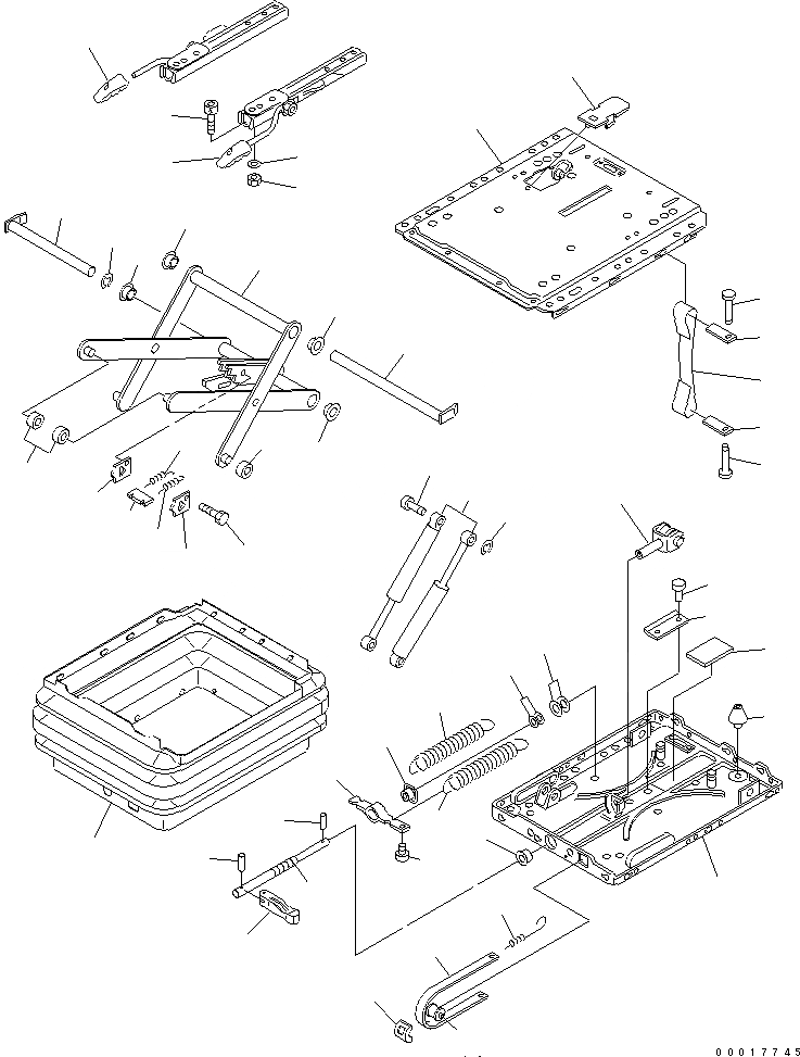 Схема запчастей Komatsu PW160-7K - СИДЕНЬЕ ОПЕРАТОРА В СБОРЕ¤ / (МЕХАНИЧ. ПОДВЕСКА) ОСНОВН. КОМПОНЕНТЫ И РЕМКОМПЛЕКТЫ