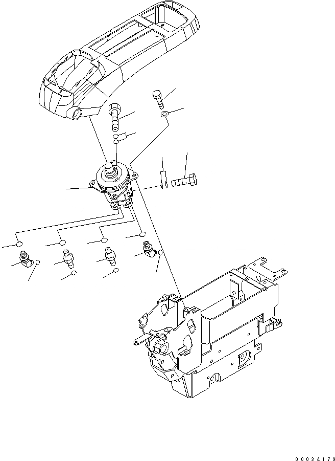 Схема запчастей Komatsu PW160-7E0 - ПОЛ (P.P.C. КЛАПАН LHS) K OPERATORґS ОБСТАНОВКА И СИСТЕМА УПРАВЛЕНИЯ