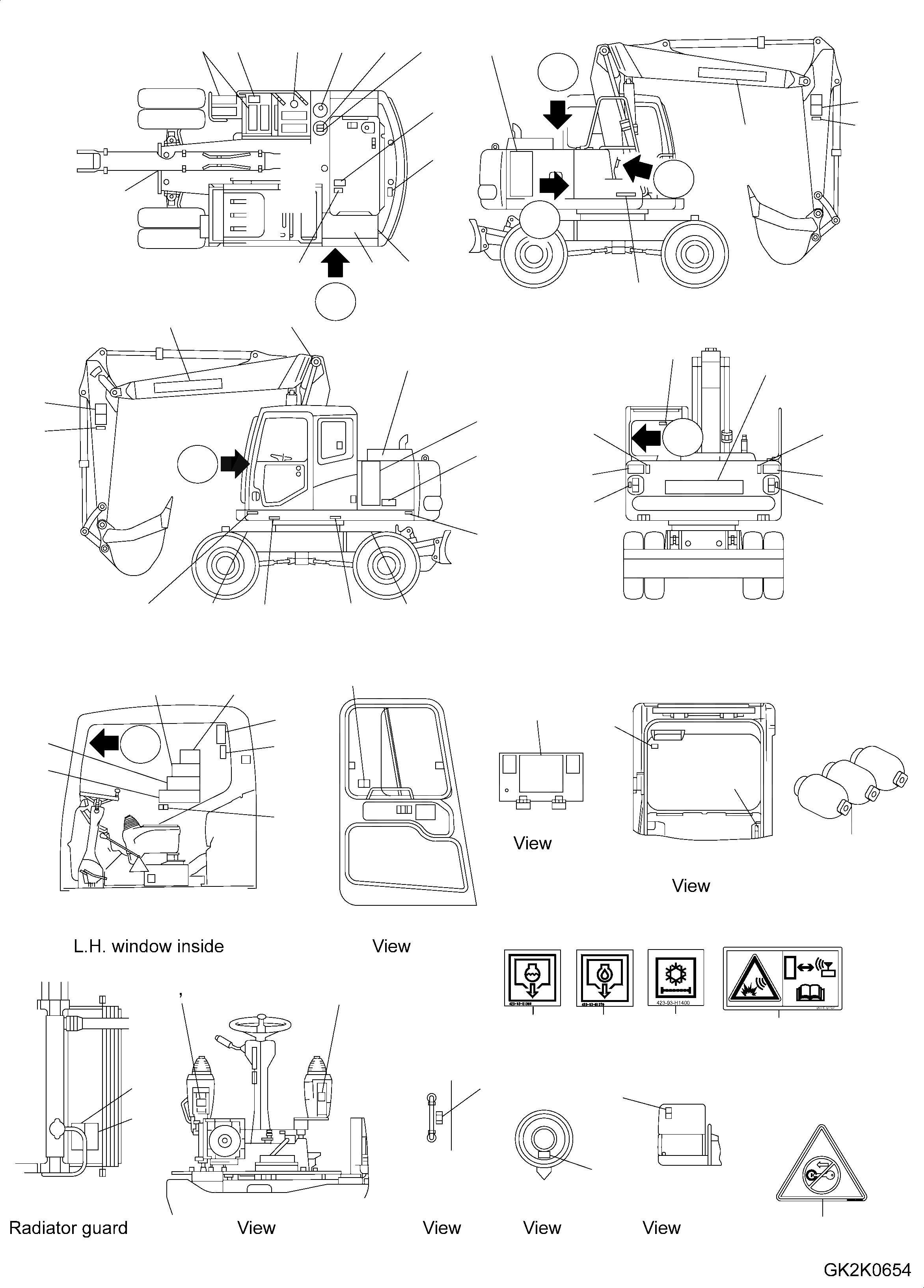 Схема запчастей Komatsu PW160-7E0 - МАРКИРОВКА U МАРКИРОВКА