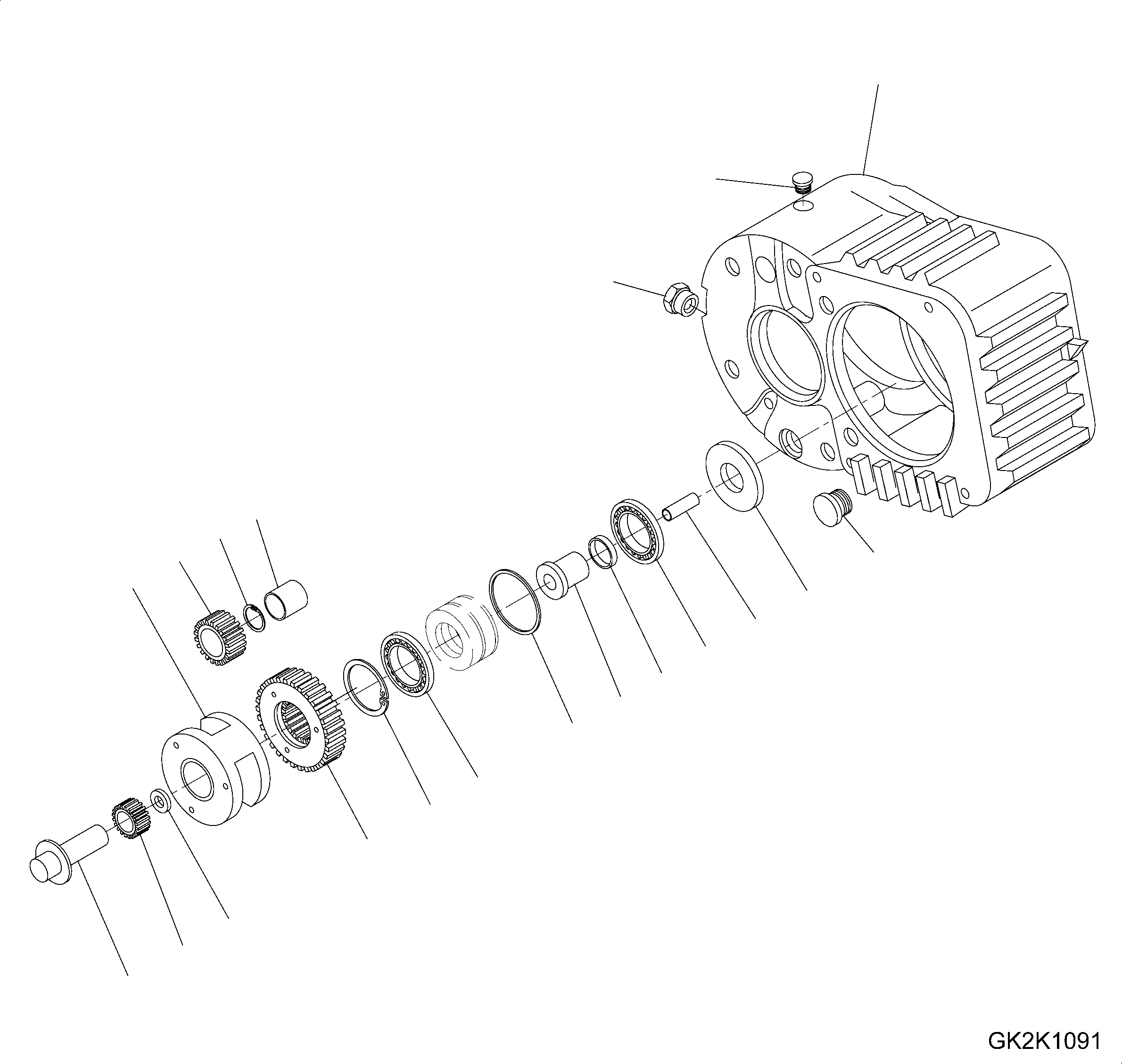 Схема запчастей Komatsu PW160-7E0 - ЗАДН. МОСТ (ТРАНСМИССИЯ) (ВНУТР. ЧАСТИ) (/8) Y ОСНОВН. КОМПОНЕНТЫ И РЕМКОМПЛЕКТЫ