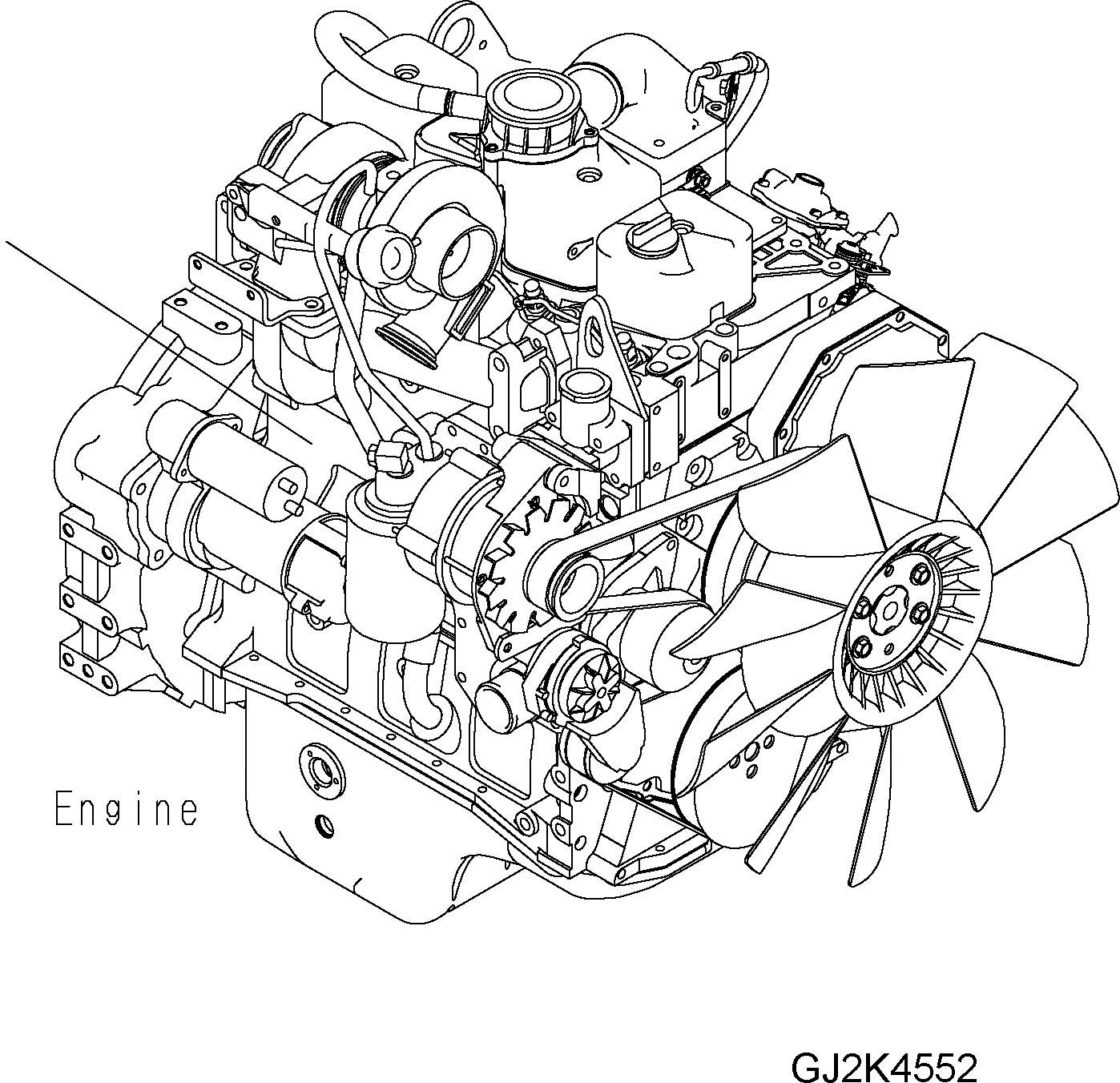 Схема запчастей Komatsu PW160-7 - HEAD LIGHT (EXCEPT UK) E ЭЛЕКТРИКА