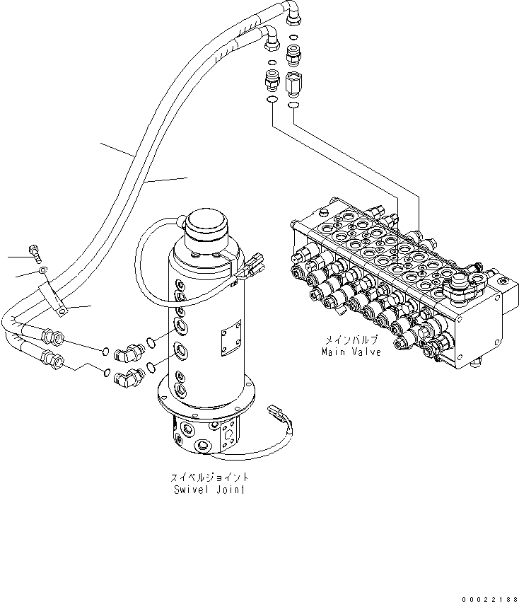 Схема запчастей Komatsu PW160-7 - STABILIZER ЛИНИЯ H ГИДРАВЛИКА