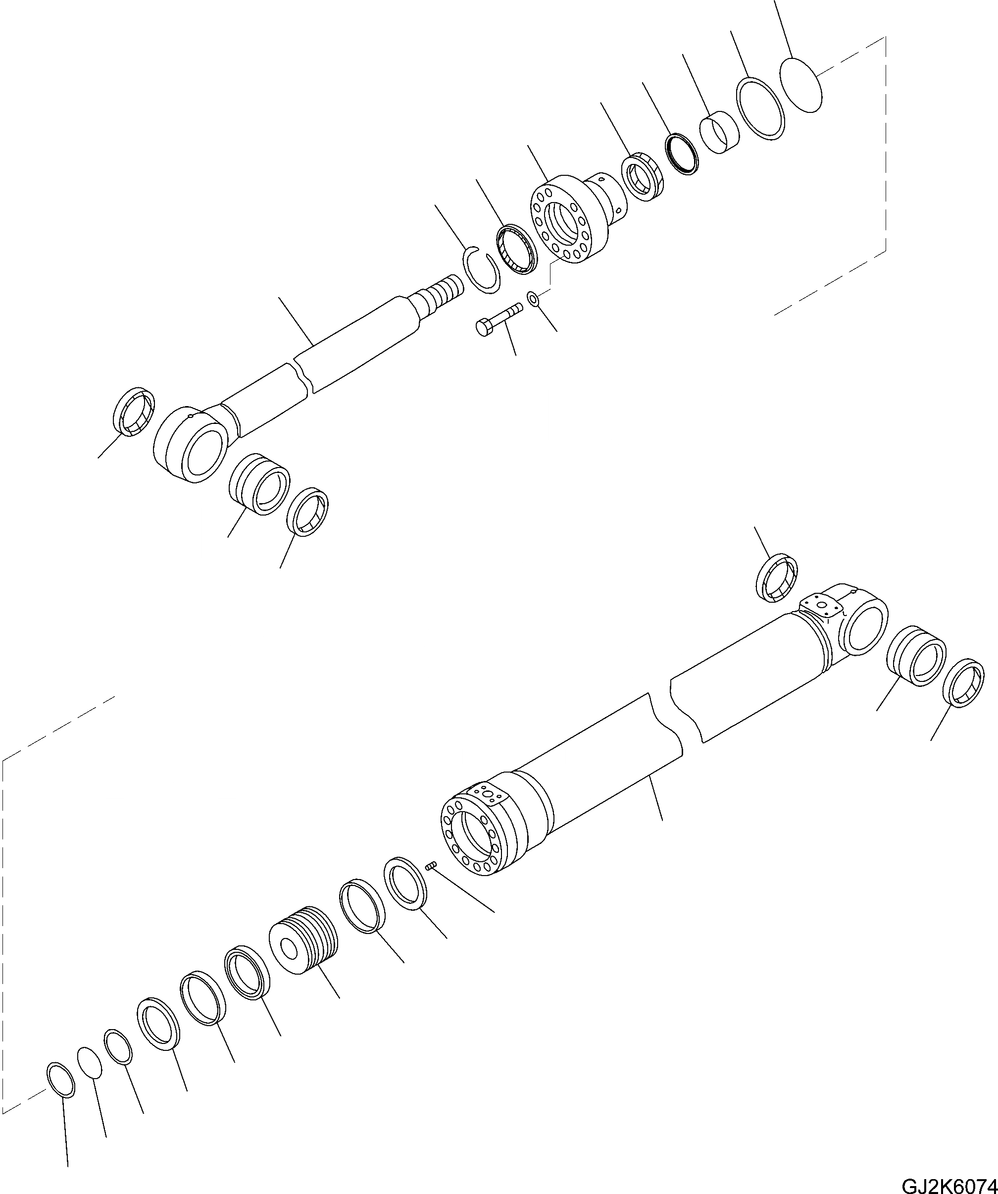 Схема запчастей Komatsu PW160-7 - СТРЕЛА ADJUST ЦИЛИНДР (ДЛЯ 2-СЕКЦИОНН. СТРЕЛЫ) Y ОСНОВН. КОМПОНЕНТЫ И РЕМКОМПЛЕКТЫ