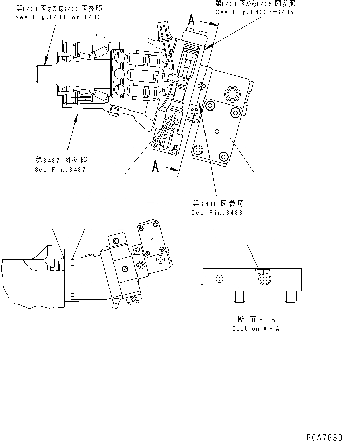 Схема запчастей Komatsu PW170-5K - МОТОР ХОДА (/7) УПРАВЛ-Е РАБОЧИМ ОБОРУДОВАНИЕМ