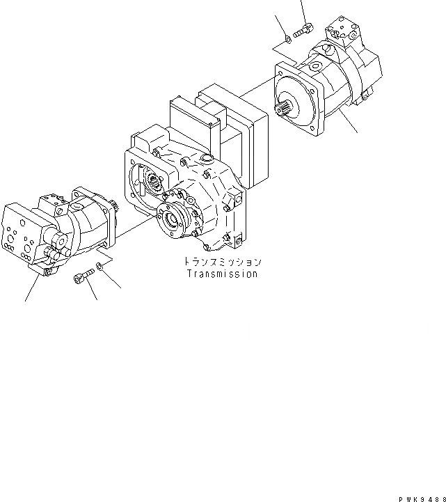 Схема запчастей Komatsu PW170ES-6K - МОТОР ХОДА И ЭЛЕМЕНТЫ КРЕПЛЕНИЯ (KPH)(№K-) F СИЛОВАЯ ПЕРЕДАЧА