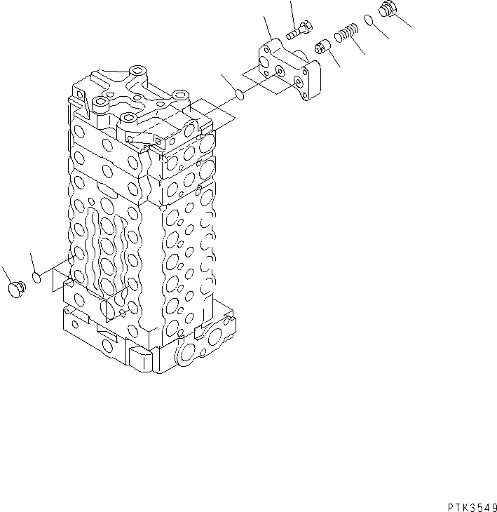 Схема запчастей Komatsu PW170ES-6K - ОСНОВН. КЛАПАН (ВНУТР. ЧАСТИ) (/) H ГИДРАВЛИКА