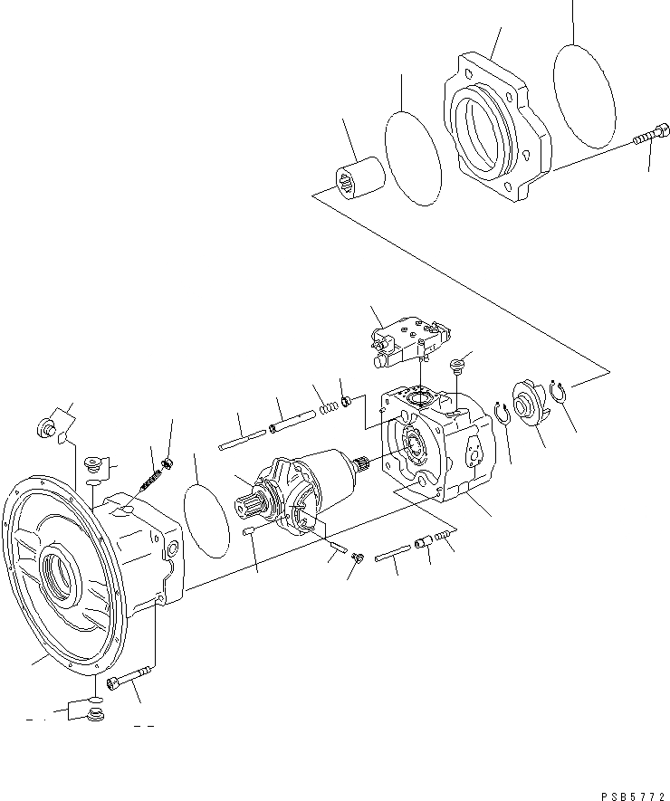 Схема запчастей Komatsu PW170ES-6K - ОСНОВН. НАСОС (ВНУТР. ЧАСТИ) (/) H ГИДРАВЛИКА