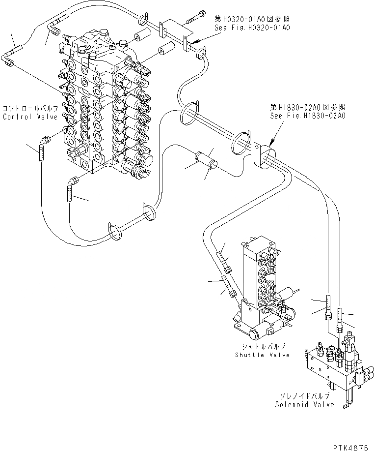 Схема запчастей Komatsu PW170ES-6K - P.P.C. ОСНОВН. ЛИНИЯ (КЛАПАН P.P.C. ЛИНИИ) (/)(№K-K999) H ГИДРАВЛИКА