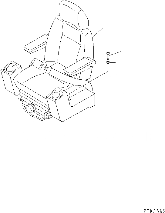 Схема запчастей Komatsu PW170ES-6K - СИДЕНЬЕ ОПЕРАТОРА(№K-K) K КАБИНА ОПЕРАТОРА И СИСТЕМА УПРАВЛЕНИЯ