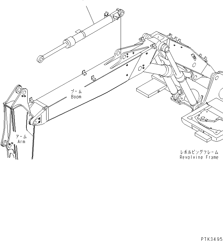 Схема запчастей Komatsu PW170ES-6K - РАБОЧЕЕ ОБОРУДОВАНИЕ ЦИЛИНДР (РУКОЯТЬ) (ДЛЯ 2-СЕКЦИОНН. СТРЕЛЫ) T РАБОЧЕЕ ОБОРУДОВАНИЕ