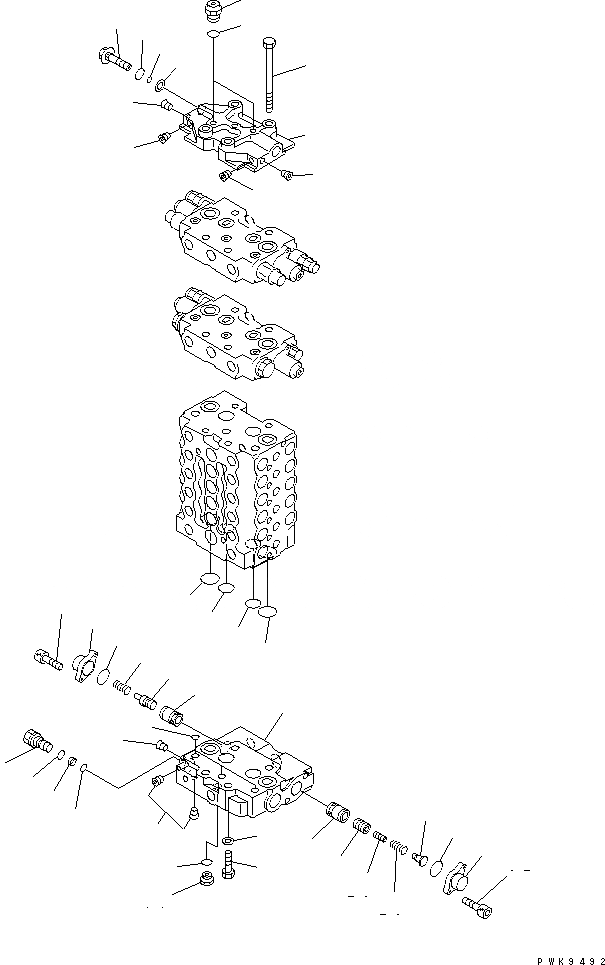 Схема запчастей Komatsu PW170ES-6K-KA - ОСНОВН. КЛАПАН (ВНУТР. ЧАСТИ) (/) ГИДРАВЛИКА