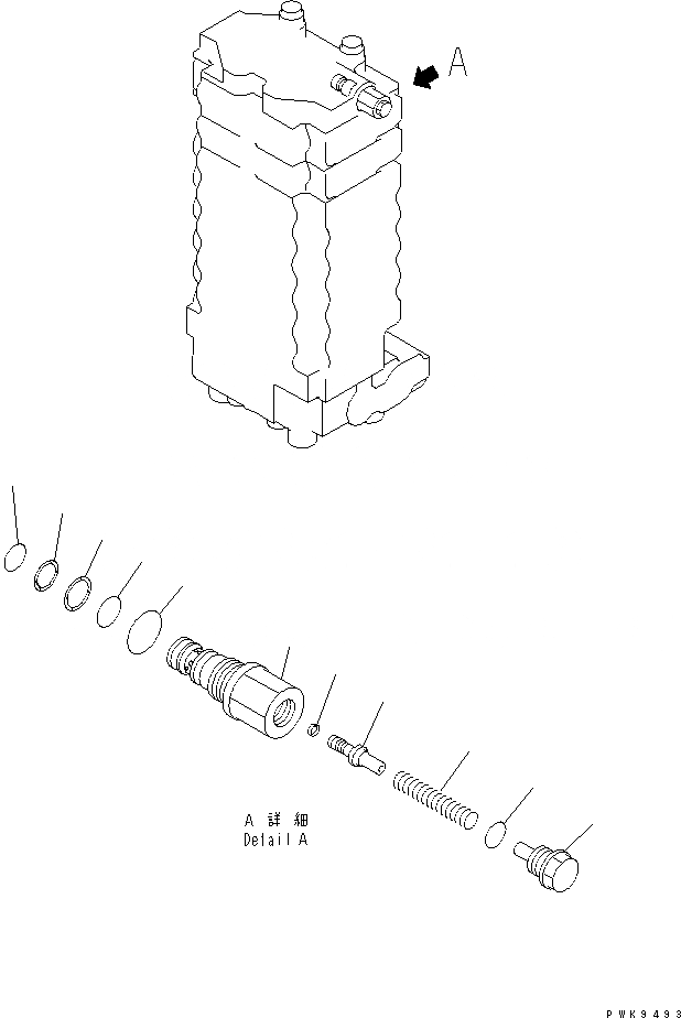 Схема запчастей Komatsu PW170ES-6K-KA - ОСНОВН. КЛАПАН (ВНУТР. ЧАСТИ) (/) ГИДРАВЛИКА